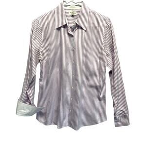 Haberdashery J Crew Med Shirt Button Down Work Wash‎ White Blue Pink Pin Stripe
